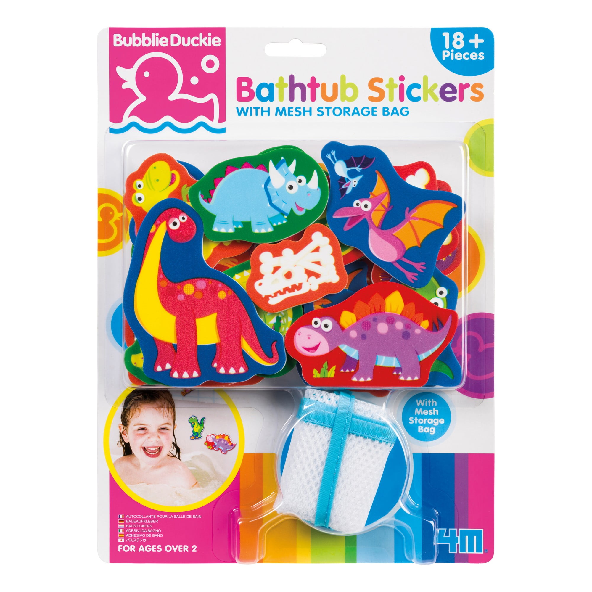 4M Foam Bathtub Stickers W/ Mesh Storage Bag
