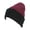 Burgundy/Black, variant on Top Headwear Cable Knit Long Winter Beanie - Orange