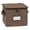 Brown Heather, variant on Keepsakes - Zip-Top Storage Box - Heavy Duty Polyester- Reinforced Handles - Stackable Design - Indoor Storage, Brown