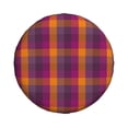 thumbnail image 4 of Spare Tire Cover, Purple Yellow Buffalo Plaid Wheel Cover Tire Covers For Trailers Car Truck Camper Universal Tire Covering Fits Diameter14"-17", 4 of 4