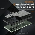 thumbnail image 2 of ELEHOLD for Samsung Galaxy S24 Ultra Hybrid Clear Case,Transparent Clear Metal Lens Frame All-inclusive Lens Protection Metal Button Slim Shockproof Case for Galaxy S24 Ultra,Black, 2 of 7