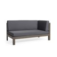 thumbnail image 6 of Noble House Turner Outdoor X-back Grey Finish Cushioned Patio Conversation Set, 6 of 11