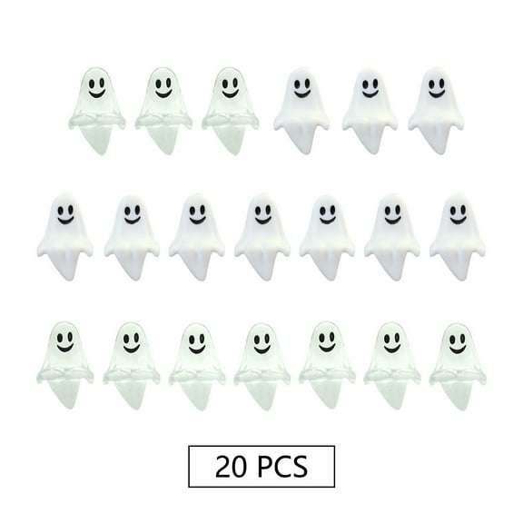 hengsof 20PCS Halloween Miniature Ghost Figurines Mini Resin Ghost Ornaments for Party Favor Spooky Halloween Figurines for Garden Table Home Landscape Decor
