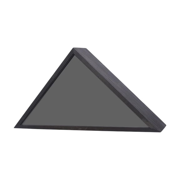 Flag Display Case - 17.32x9.05x3.35" Flag Storage Box with HD Tempered Glass, Folded Triangle Flag Holder Frame for Veterans, Rustic Wood