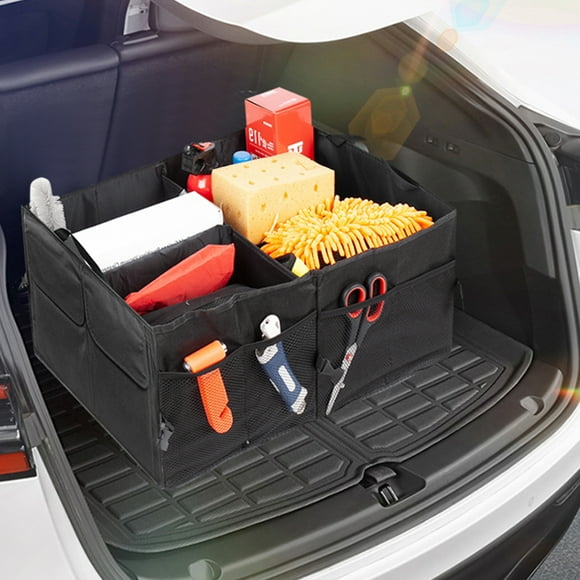 Peggybuy Auto Truck SUV Trunk Box Multi-Compartments Car Trunk Organizer Large Capacity Car Trunk Storage Bag Folding Container Organizer