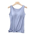 thumbnail image 2 of Womens Built in Shelf Bra Tank Tops Sleeveless Racerback Workout Yoga Tops, 2 of 6