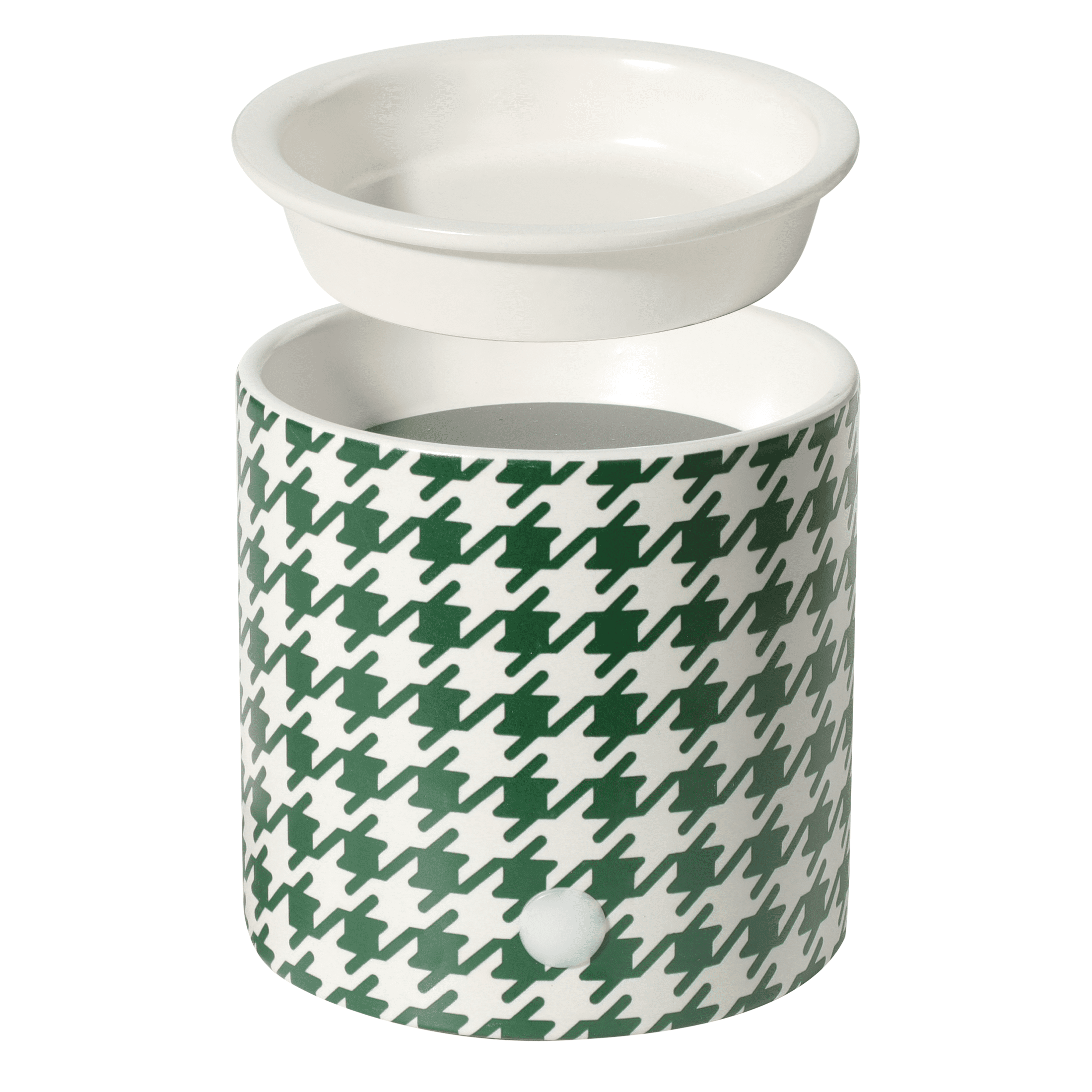 Mainstays Green Houndstooth Full Size Ceramic Fragrance Wax Melt Warmer