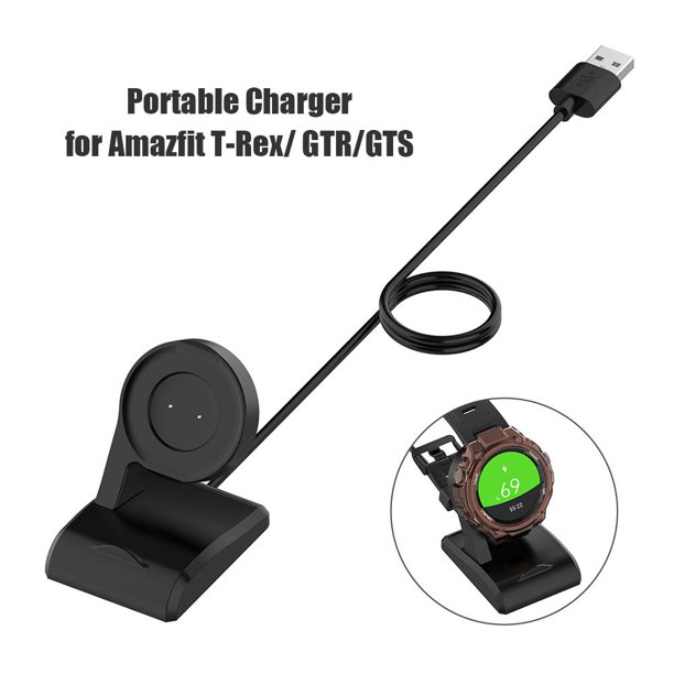 Cable cargador USB para reloj inteligente Amazfit T-Rex A1918 GTR 42mm 47mm GTS
