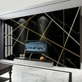 thumbnail image 1 of 3D Wallpaper Gold & Black Marble SKU# WAL0113, 1 of 1