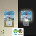 thumbnail image 2 of WOBOGO Coastal Lighthouse LED Night Light 2 Pcs Set 0.5 Watt Wall Plug in Dusk to Dawn Automatic Switch Soft White Light, 2 of 7