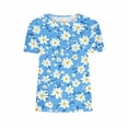 thumbnail image 4 of Jsaierl Short Sleeve Tops for Women Plus Size Vacation Shirts Round Neck Going Out Tunic Blouses Fashion Graphic Tshirts Top S-5XL, 4 of 5
