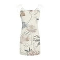 thumbnail image 5 of Women Dresses Plus Dresses Printed Fashion Dresses Beige Trendy Skirt Size 2XL, 5 of 5