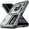 thumbnail image 1 of KOMI Compatible with Samsung Galaxy A16 5G Case Built in Slide Camera Lens Cover+Screen Protector+Finger Ring Holder Kickstand,Heavy Duty Shockproof Full Body Phone Cover,2025 Silver, 1 of 5