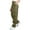 Army Green, variant on Women's Utility Cargo Pants, Solid Color Tactical Trousers with Zip & Button, Elastic Waist Outdoor Bottoms, Durable Hiking Outfits, Multi-Pocket Adventure Clothing
