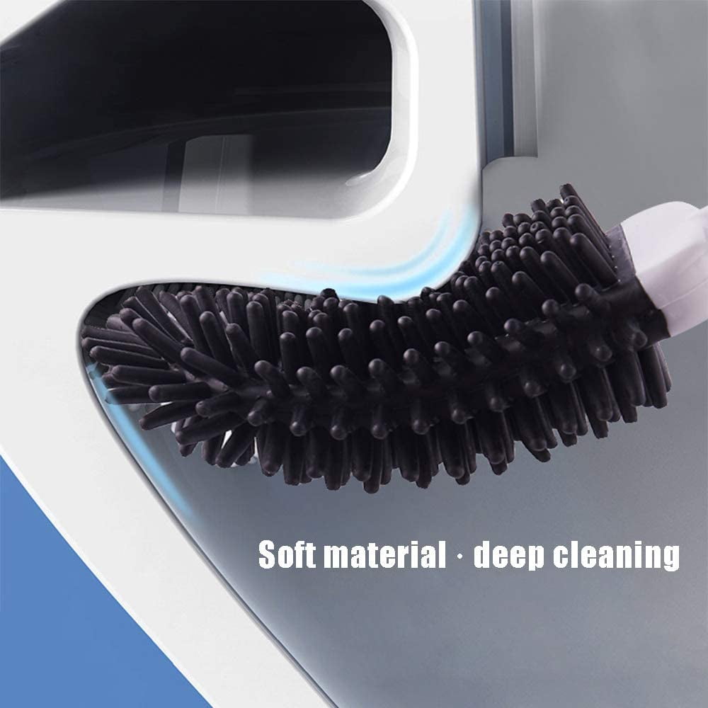 Pure RV & Co Silicone Toilet Bowl Brush - Wall Mounted, No-Drip Design For RVs & Small Bathrooms