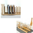 thumbnail image 6 of 4 Pack Bamboo Wooden Dish Rack, Plate Rack Stand Pot Lid Holder, Kitchen Cabinet Organizer for Cup, Cutting Board, Bowl, Drying Rack and book hook, 6 of 6