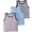 Blue, variant on Fozruso 3 Piece Set Kids Boys Crewneck Striped Tank Tops Basic Undershirts Sleeveless Layering Tee
