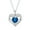 Blue, variant on Mother's Day Gifts for Women, I Love You Always and Forever Necklace, Sterling Silver Heart Pendant with Birthstone, Jewelry Gifts for Mother, Girlfriend, Lover, Wife