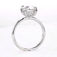 thumbnail image 4 of Cora Jewellery 10x8MM Oval Moissanite Engagement Ring For Women, Hidden Halo Ring, 14K White Gold, 4 of 7