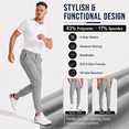 thumbnail image 3 of MASKERT Men's Casual Joggers Pants – Lightweight,3 Pockets,Slim Fit,Soft & Stretchy Tapered Business Trousers, 3 of 8