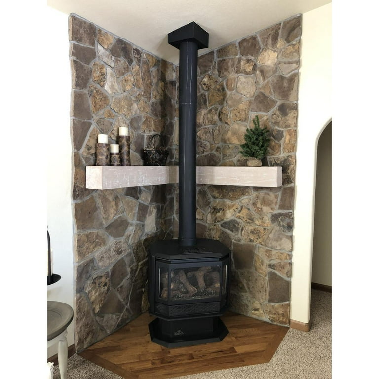 Ekena Millwork 8H x 12D x 84W Pecky Cypress Faux Wood Fireplace Mantel,  Aged Cedar - Walmart.com