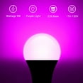 thumbnail image 4 of YANSUN A19 LED Lighting Bulbs, 60W Equivalent,9W 800 Lumens,E26 Base,Non-Dimmable Themed Activities & Halloween Home Decor Orange Purple, Indoor Outdoor Use, 4 Pack, 4 of 6