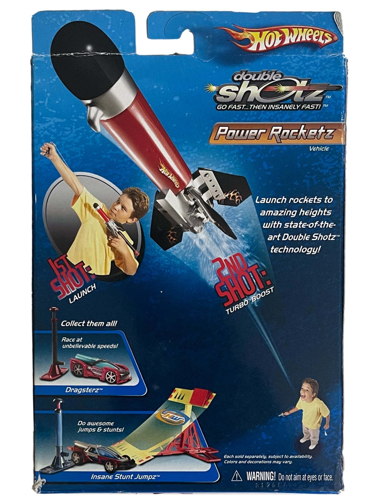 Hot Wheels Double Shotz Power Rocketz Blast Off Rocket Playset
