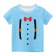 thumbnail image 3 of Niño Pequeño Camisa de Pascua Chico Manga Corta Camiseta Gráfica Cuello Redondo Crop Top para 3-14 Años Niñas Y Chico, 3 of 5
