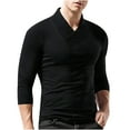 thumbnail image 1 of Awdenio Chandail Décontracté Homme Uni Manches Longues Col en V Ajusté Sans Capuche, 1 of 3
