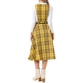 thumbnail image 3 of INSPIRE CHIC Plaid Overall Dress for Women's Vintage Sleeveless A-Line Pinafore Dress XL Yellow, 3 of 6