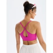 RUNNING GIRL Women’s Medium Support Sports Bra Fixed Cup Criss Cross Teardrop Back Workout Bra — $19.54 (15% off)
