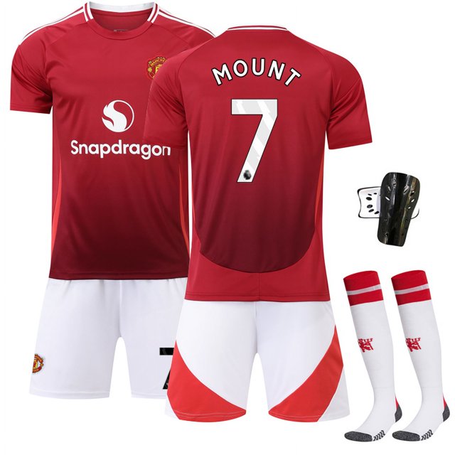2024 Mens Kids MOUNT 7# RASHFORD 10# ANTONY21# SANCHO 25# Football Soccer Jersey
