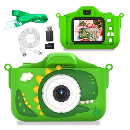 ALLJOY Kids Camera with 32GB SD Card 1080P Dinosaur Digital Camera for Kids Toddler 3 4 5 6 7 8 Year Old,Christmas Birthday Gifts