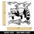 thumbnail image 2 of Red Panda Lounging on Branch Self-Inking Rubber Stamp Ink Stamper - Purple Ink - Small 1 Inch, 2 of 7