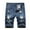 Dark Blue-B, variant on CaComMARK PI Men's Shorts Men Casual Solid Color Knee Length Cargo Pants with Pocket Straight Button Zipper Shorts White