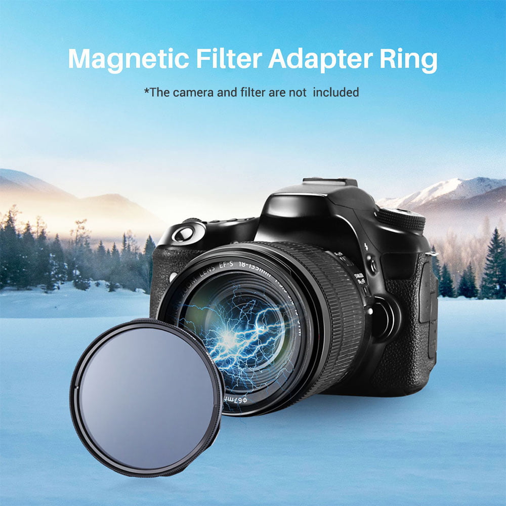 Baugger R-77 77mm Rapid Filter System Camera Lens ND Filter Metal Adapter Ring Compatible with Nikon Sony Olympus DSLR Cameras
