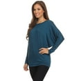 thumbnail image 2 of Women's Trendy Style Dolman Long Sleeves Solid Top, 2 of 3
