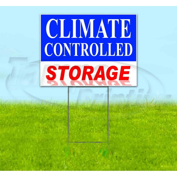 Climate Control Storage (18" x 24") Yard Sign, Includes Metal Step Stake