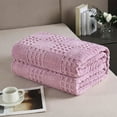 thumbnail image 4 of Fleece Throw Blanket Waffle Weave Blanket Soft Lightweight Breathable Cozy Throws For Couch Bed Sofa Luxury Aesthetic Woven Blanket For Home Decor & Office Throw Blanket, 4 of 6