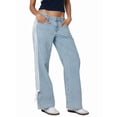 thumbnail image 3 of Jeans Larges à Jambes Larges pour Femmes, Mode Décontractée, Bleu Clair G, 3 of 8