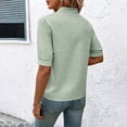thumbnail image 4 of VBVC No Boundarie Women's Embroidered Blouse,Womens V Neck Short Sleeve Shirts,Plus Size Going Out Tops For Women,*Green,Size XXL, 4 of 7