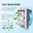 thumbnail image 3 of Ventilador de escape VEVOR, 10 pulgadas, alta velocidad, 820 CFM, soporte de pared, 3 of 9
