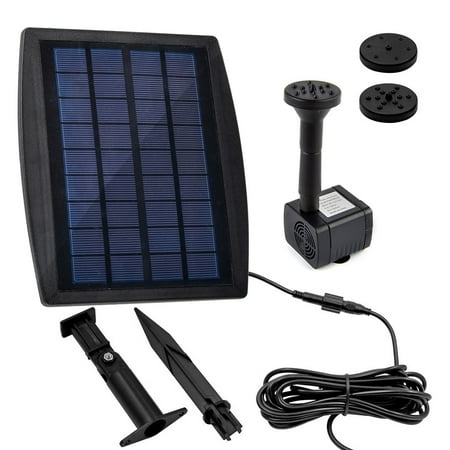 Built-in Storage Battery Backup Solar Powered Fountain Pump 2.5W 7.2V