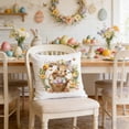 thumbnail image 6 of POLISE Spaces Easter Bunny Pillow with Basket & Eggs 18x18 Inch Watercolor Floral Throw Cushion for Sofa, Bed or Patio, Soft Decorative Accent & Holiday Gift Idea, 6 of 8