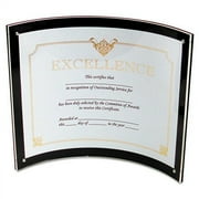 deflecto Superior Image Magnetic Certificate Holder, Plastic, 8-1/2 x 11, Black/Clear