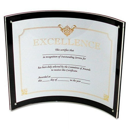 deflecto Superior Image Magnetic Certificate Holder, Plastic, 8-1/2 x 11, Black/Clear