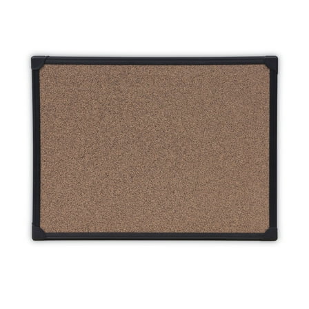 Universal Tech Cork Board, 24 x 18, Cork, Black Frame
