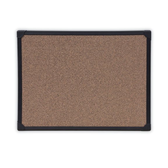 Universal Tech Cork Board, 24 x 18, Cork, Black Frame