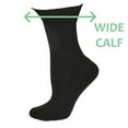 thumbnail image 2 of Sierra Socks Women's Wide Calf  Cotton Ankle Sock,Seamless Toe,White,Black,Khaki,3 Pair Pack, 2 of 9