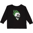 thumbnail image 3 of Inktastic Retro Skull Boys or Girls Long Sleeve Toddler T-Shirt, 3 of 5